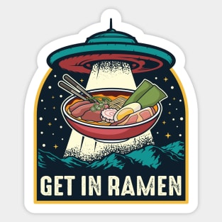 Ramen Abduction Sticker